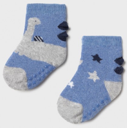 Half-Terry baby socks with ABS blue