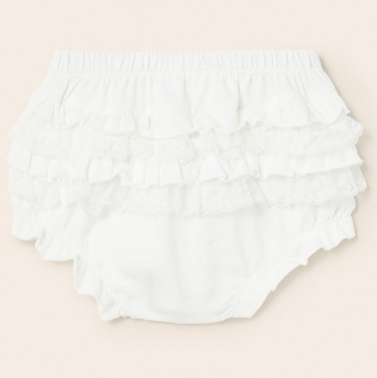 Elasticated Knickers For Baby Girl White