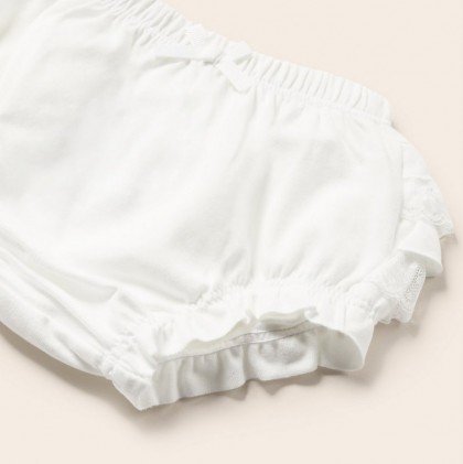 Elasticated Knickers For Baby Girl White