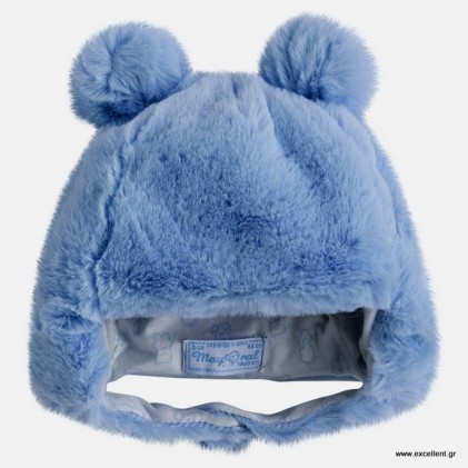 Baby hat mayoral fur blue