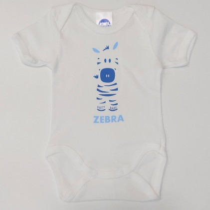 Baby Bodysuit underwear for baby boy white with blue beards