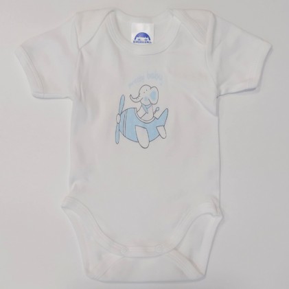 Baby Bodysuits Elephants Blue