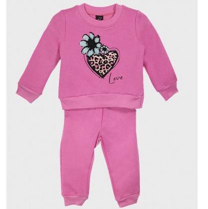 Baby set for girls in dark pink