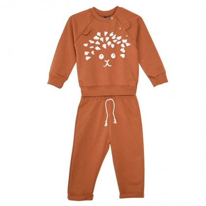 Baby Jumpsuit Jersey Brown orange