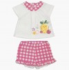 t-shirts and shorts sets Pink White for baby girl_3