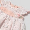 Φόρεμα Βρεφικό Κηπούρ Λευκό Ροζ_3
