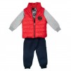 Children's Tracksuit With Vest Red Grey_1