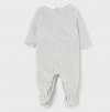 Baby bodysuit Gray Velour Bear & Bunny_2