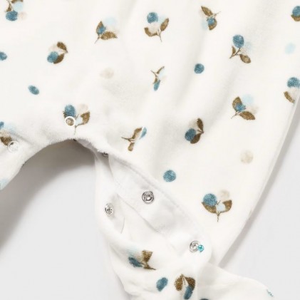 mayoral Baby girl pyjamas in velour floral