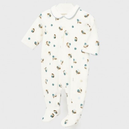 mayoral Baby girl pyjamas in velour floral