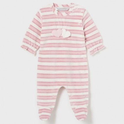 mayoral Baby girl pyjamas in velour grey