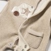 Mayoral Baby velour sleepsuit beige car_2