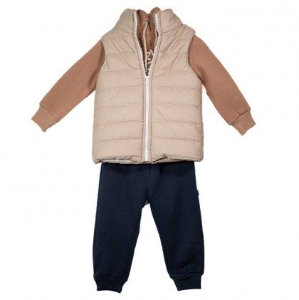 Children's Tracksuit With Camel Vest