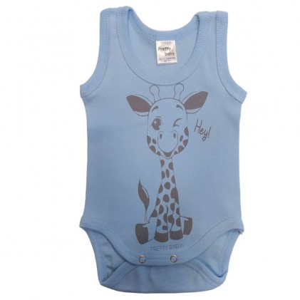 Ζιπουνάκι Αμάνικο Γαλάζιο baby Giraffe