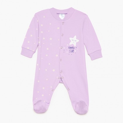 Baby Bodysuit with bib pink cats