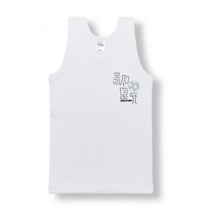 Sleeveless T Shirt Children white ATHLETIC DEPT