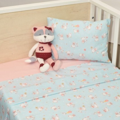 baby bed linen Best Friends Pink & Blue