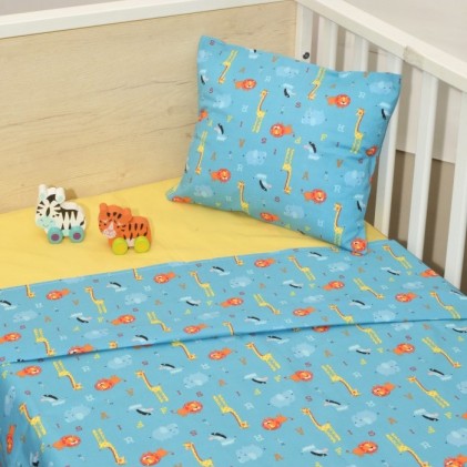 Baby Crib Sheets Safari Blue