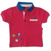 Baby Red Polo Shirt With Denim Shorts_2