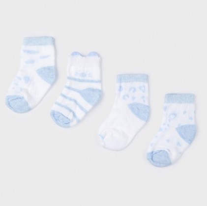 Baby Socks Beige Sky Blue