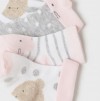 Baby Socks Bears Grey Pink_2
