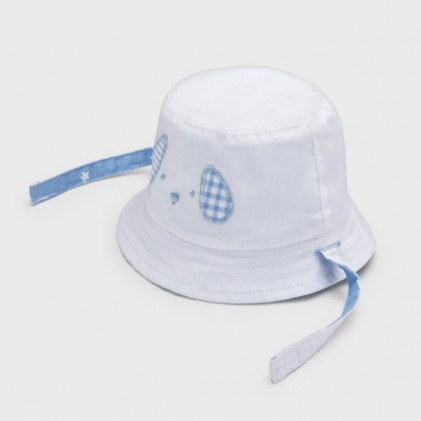 Βρεφικό Καπέλο Παραλίας Διπλής Όψης Σιέλ
