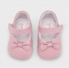 Βρεφικά Παπούτσια Μπαρέτες Με Φιογκάκι Ροζ_2