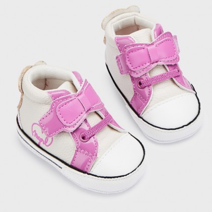 Βρεφικά Παπούτσια Sneakers Ροζ Φιογκάκι