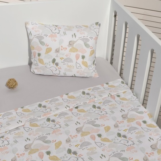 Animals 18 x 36 Fitted Sheet PatiChou 100% Cotton Baby Cradle Bedding 46 x 92 cm 