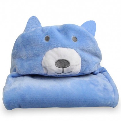 Κουβέρτα Αγκαλιάς Με Κουκούλα Morven Blue Bear