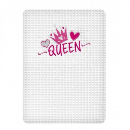 Queen White Pique Hug & Cradle Blanket