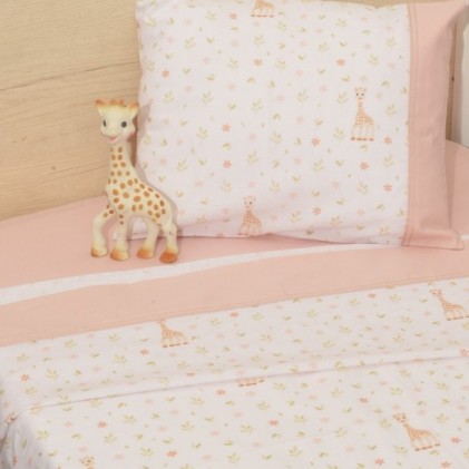 Baby Crib Sheets Sophie La Girafe Pink