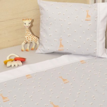 Baby Crib Sheets Sophie La Girafe Beige