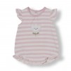 Sleeveless Pink Striped Baby Onesie_1