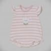 Sleeveless Pink Striped Baby Onesie_2