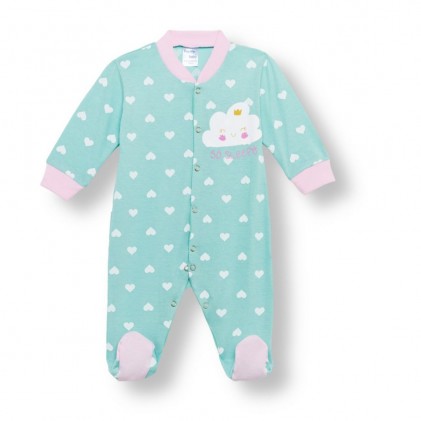 Baby bodysuit bear blue