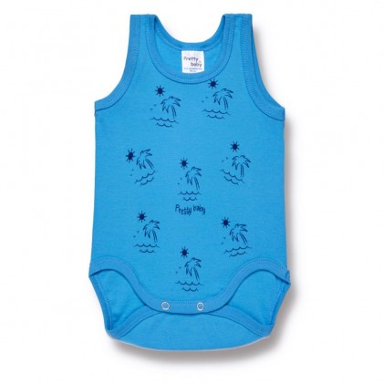 baby bodysuit no sleeve blue birds