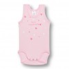 Baby Bodysuits sleeveless pink bear_1