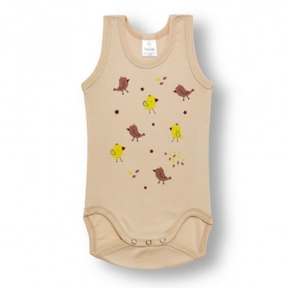 baby's underwear sleeveless jungle Beige