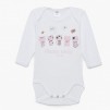 Long sleeve onesie white pink cat_2