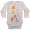 pretty baby Long sleeve onesie white sweet bear_1