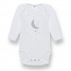 pretty baby Long sleeve onesie white cat_1