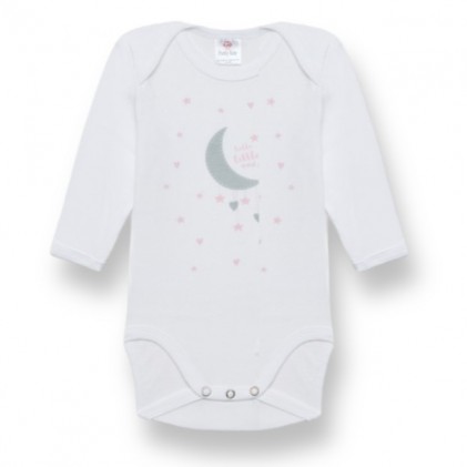 pretty baby Long sleeve onesie white cat