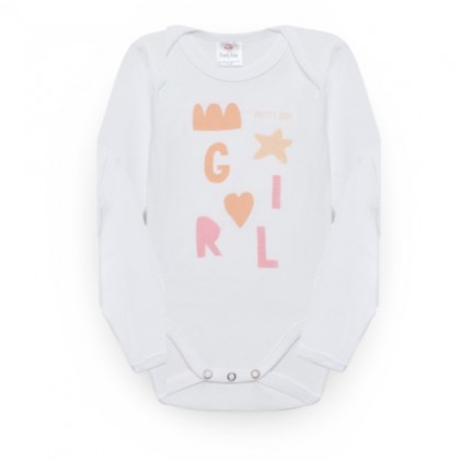 pretty baby Long sleeve onesie white sweet bear