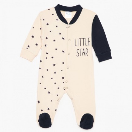 interlock pyjamas for baby zoo blue