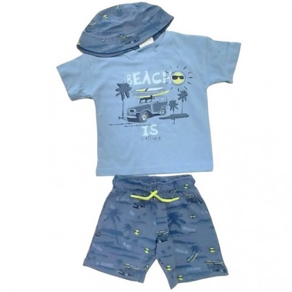 Baby boy shirt and shorts blue navy