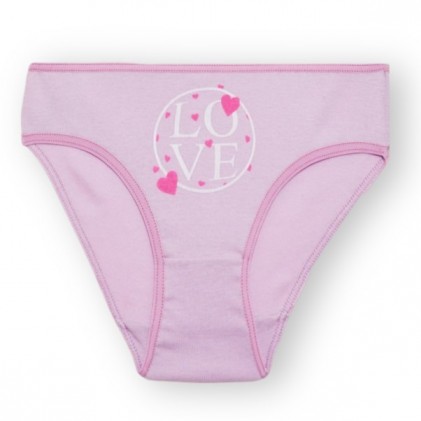 Pink love you panties for children