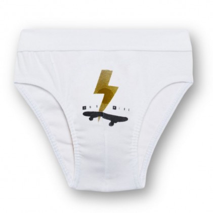 cotton baby briefs white skater