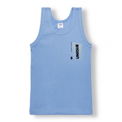 Sleeveless T Shirt Children blue BE UNIQUE