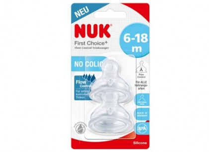 NUK First Choice Plus Σετ 2 Θηλές 6-18m σιλικόνης